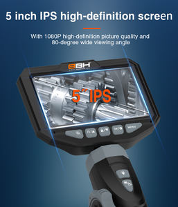 Caméra d'inspection endoscopique QBH 5,0 pouces avec caméra flexible articulée bidirectionnelle, outil de détection automobile et aéronautique - Product Image 4