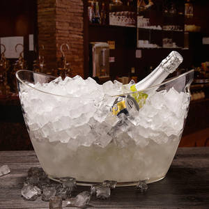 Cubo de hielo transparente de plástico, Cubo de cerveza con doble ASA, enfriador de vino, soporte para cerveza de champán para España, Matilda Bay, <span class=keywords><strong>Chateau</strong></span> Diana - Product Image 1