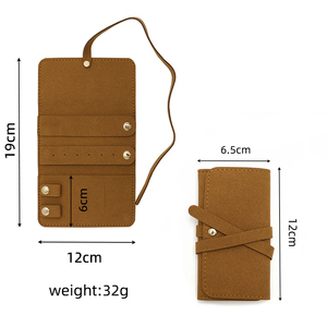 Elegante Estuche Enrollable para Joyas, Bolsa de Microfibra para Guardar Collares, Anillos y Pendientes, para Viajes y Uso Diario - Product Image 6