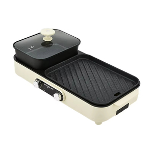 All-in-One Smokeless <b>Electric</b> <b>BBQ</b> Hot Pot Grill Korean Style Table Barbecue Pan Non-stick Mechanical Control - Product Image 2