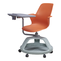 Meubles de salle de classe scolaire en gros de Chine chaises de nœud d'étudiant à hauteur réglable chaise pivotante à roulettes pour les salles de classe universitaires