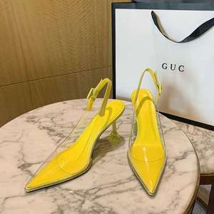 2020 Designer Inspiré Célèbre Marque Scintillant Artificiel Diamant femmes Sandales à Talons - Product Image 3