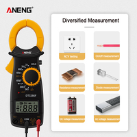 ANENG meteran jepit Digital DT3266 Material Multimeter Voltmeter 600V DC/AC indikator baterai rendah bahan ABS