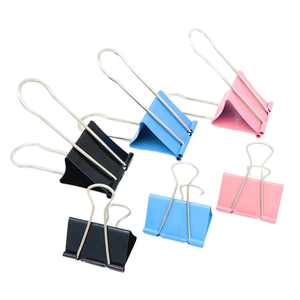 Clips de reliure en métal de haute qualité, tailles assorties, clips de reliure noirs, organisateur de documents de bureau et scolaire, fournitures de papeterie - Product Image 1