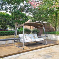 Jardin extérieur moderne parc hôtel patio balcon villa cour rotin balançoire avec baldaquin