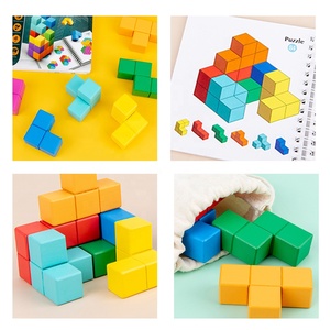 Juguetes Đồ Chơi Gỗ Giáo Dục Cho Trẻ Em Đồ Chơi Giáo Dục Montessori Khối Kết Hợp 3d Bằng Gỗ Xây Dựng Bậc Thầy Với 100 Cấp Độ - Product Image 4