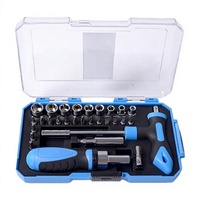 Jeu de tournevis en T 29 pièces, kit d'outils de réparation domestique, jeu d'embouts de tournevis à poignée en T avec douille