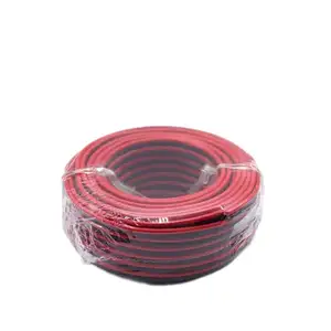 Cable de altavoz bicolor rojo y negro de 1 rollo de 22AWG para estéreo, materiales CCA y TCCA, altavoces de cine en casa, Sonido Envolvente