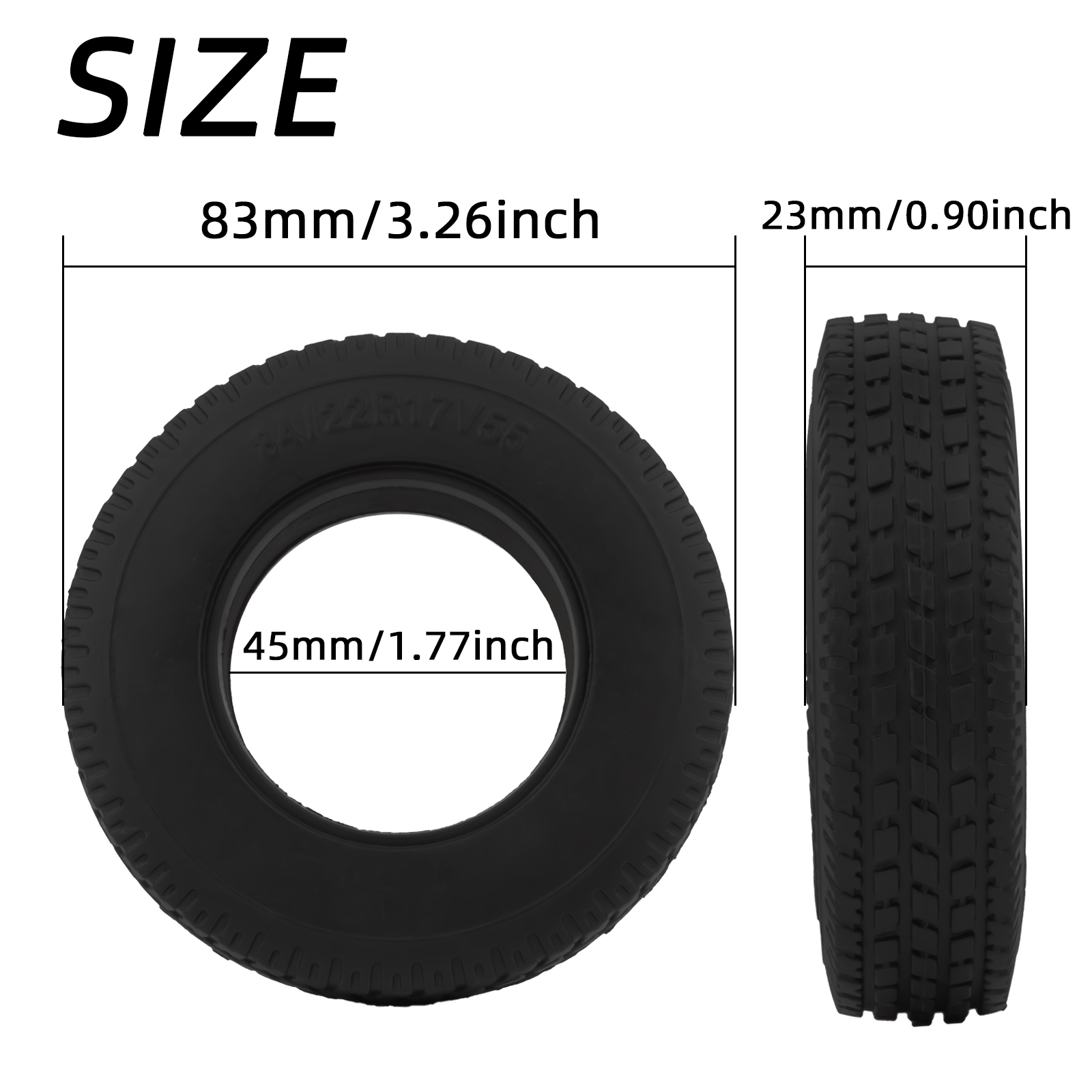 Fdit Pneus pour Tamiya camions tracteurs 4pcs Petits Pneus en