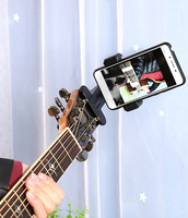 Universal Guitar Smartphone Phone Holder Clip 360 Ball Head Mount for String Instruments Live Broadcast Teaching Video Recording