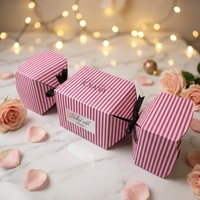 Boîte à bonbons en papier recyclable en forme de bonbon avec logo personnalisé en relief pour les fêtes de Noël et de Pâques, emballage de bijoux