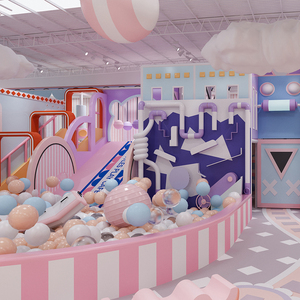 <span class=keywords><strong>Piscine</strong></span> à balles avec toboggan et balles pour bébés et tout-petits, aire de jeux souple avec blocs de mousse, tapis et balles colorées, fosse à mousse CE ASTM - Product Image 2