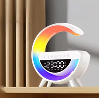 3401Big G MQ Mini Haut-parleur audio sans fil avec chargeur, réveil, lumière d'ambiance, système sonore de bureau multifonction