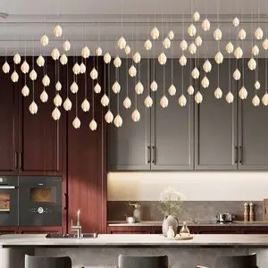 简约现代北欧亚克力客厅厨房天花板发光二极管吊灯吊灯照明