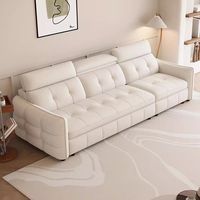 Luxuriöses Modernes Holz-Wohnzimmer-Schlafzimmer-Set mit Weichen Sofas, Bettfunktion, Liegestuhl, L-Form, Klappbar, 2-3-Sitzer, Ausziehbar mit Stauraum