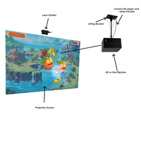 Le tout nouveau projecteur interactif tout-en-un, appareil de jeu mural interactif, jeu de sol interactif, haute luminosité, longue durée de vie