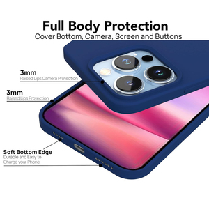 Funda de silicona líquida real 2024 con forro de microfibra para <span class=keywords><strong>iPhone</strong></span> 16 <span class=keywords><strong>Pro</strong></span> con colores dulces de tacto suave - Product Image 3