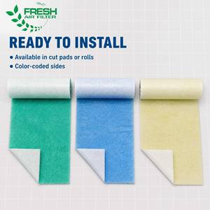 Rollo de Filtro de Fibra de Vidrio de Tamaño Personalizable, Resistente al Calor, para Cabinas de Pintura Industriales - Product Image 3