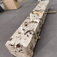 Table TV en marbre Calacatta Viola, design moderne en pierre naturelle, écologique, pour salon et chambre d'hôtel
