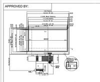 Moniteur LCD TFT intelligent à angle de vision complet 120,7*75,8 mm, dimensions du cadre personnalisées