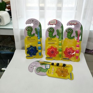 Assortiment de brosses à dents manuelles à poils souples pour enfants, avec motifs de dessins animés, toupies, avions, réveils et poupées à ventouse, pour diverses catégories <span class=keywords><strong>d</strong></span>'âges - Product Image 2
