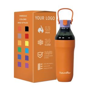 Bouteille d'eau isotherme en acier inoxydable de 20 oz avec logo personnalisé Houroffer, thermos à café, tasse de voyage pour cadeau, extérieur, voiture - Product Image 3