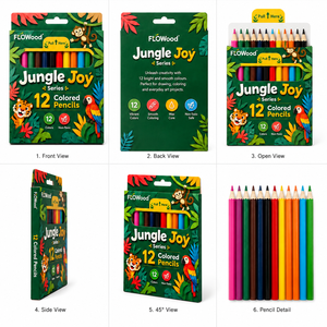 Set di 12 Matite Colorate a Base d'Olio in Confezione Bianca per Artisti, Disegno <span class=keywords><strong>e</strong></span> Forniture Artistiche - Product Image 5