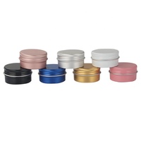 30ml 1 oz vide petit rond argent noir blanc or rose bleu pot en aluminium baume à lèvres stockage en aluminium conteneur en fer blanc boîte