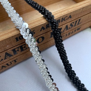 Pita Renda Buatan Tangan Lebar 8mm dengan Payet Bunga Vintage Ramah Lingkungan untuk Aksesori Pakaian dan Tas - Product Image 3