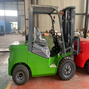 <span class=keywords><strong>Chariot</strong></span> élévateur diesel vert de 3 tonnes, capacité de 3000 kg, 4 roues motrices avec déplacement latéral pour la construction et le levage en intérieur - Product Image 1
