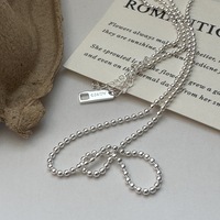 S925 argent Sterling rétro perle chandail chaîne en argent Sterling boule mauvaise chaîne bijoux en gros