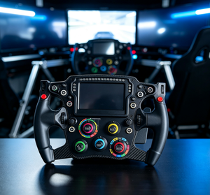 Simulateur profil aluminium volant personnalisé Cockpit simulateur de <span class=keywords><strong>jeu</strong></span> de conduite superbe Cockpit avec vraie chaise course - Product Image 1