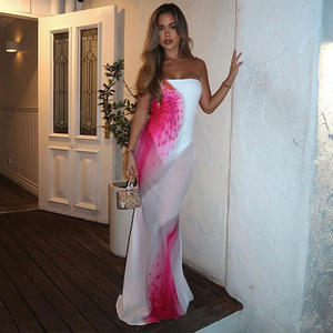 Robes pour femmes sexy transparentes sans bretelles à imprimé floral, vêtements décontractés, vêtements de rue d'été, vêtements de plage, vacances - Product Image 6