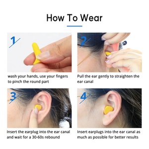 Umwelt freundliche Einweg-Ohr stöpsel mit 37dB Dezibel schaum zur Geräusch reduzierung Schlaf arbeit Jagd direkt vom Lieferanten - Product Image 6