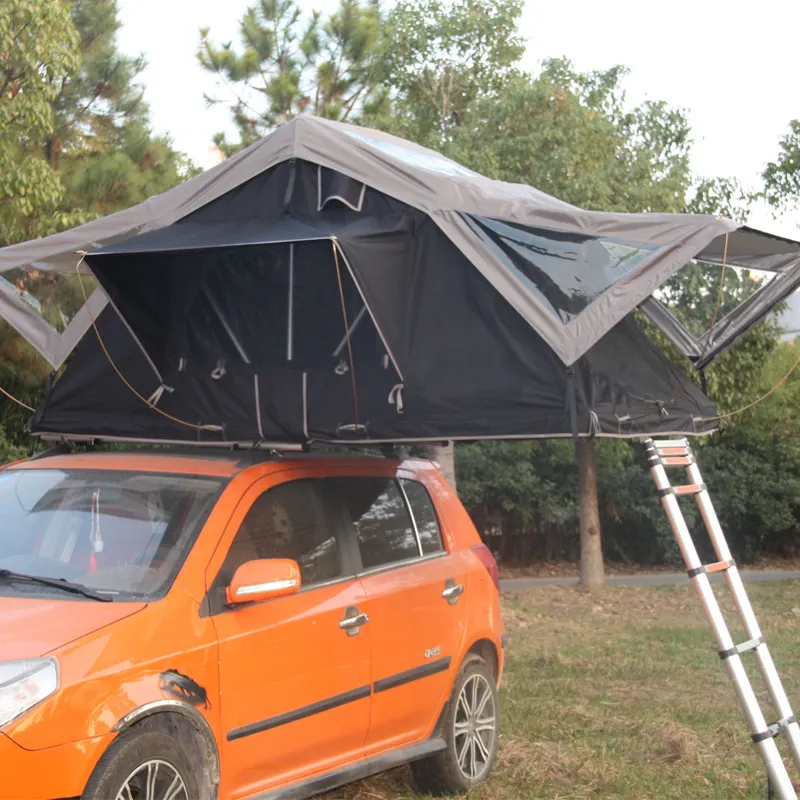 Traseira do carro Garagem Folding Camping Soft 3-4 Pessoa Dobrável Portátil Caminhão Ao Ar Livre Camping Dobrável Off Road Soft Shell Roof Top Tent