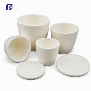 <span class=keywords><strong>Creuset</strong></span> en céramique d'alumine avec couvercle, résistant aux hautes températures, pour fusion et frittage en laboratoire, différentes tailles, usine OEM - Product Image 1