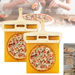 Pelle à pizza 12 pouces antiadhésive à transfert facile Pelle à pizza coulissante intelligente avec poignée pour pâte à pizza