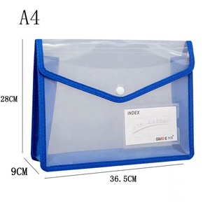 <strong>A4</strong> Eco-friendly <strong>PP</strong> Expanding Clip <strong>File</strong> Document <strong>Folder</strong> with <strong>Button</strong> &amp; Label Pocket ROHS Certified Classics Style Customized Logo - Product Image 5