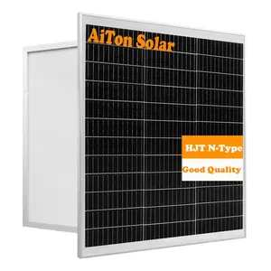 AiTon高品質モノクリスタル50W太陽光発電新エネルギーソーラーパネル屋外用