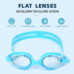 Xiale לוגו מותאם אישית ילדים לשחות משקפי מגן מתכוונן נגד ערפל הגנה חוליית עבור בני נוער בנות בריכה כיף - Product Image 2
