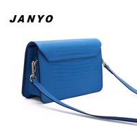 Sacs à main pour femmes Janyo, de haute qualité, en cuir véritable noir, style cool, bandoulière, motif crocodile, sacs à main de créateur