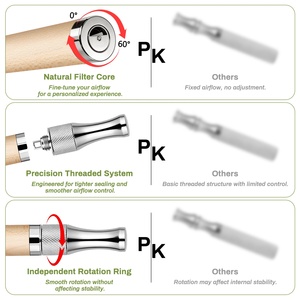 Bamboo Steel Breathing Tool Quit Smoking Men Nicotine Free Portable Natural Durable Men and Women - Product Image 5