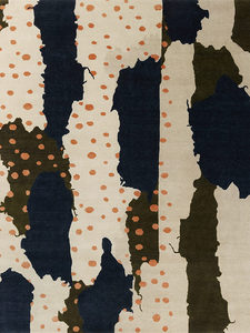 Tapis contemporain moderne abstrait fait main en laine de Nouvelle-Zélande pour salon, chambre, hôtel et bureaux - Product Image 3