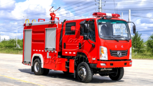 Camion de pompiers tout-terrain Dongfeng 4x4 pour intervention en zone rurale, 4 roues motrices, tout-terrain, 3m³ pour lutte contre les incendies forestiers, en stock - Product Image 2