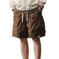 Shorts cargo pour hommes, sport d'été, fonctionnels, effet rafraîchissant, en soie glacée 100% nylon, légers, avec fermeture éclair, imperméables, séchage rapide, pour l'extérieur