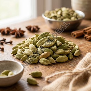 Cardamome verte indienne entière séchée naturelle de qualité supérieure, épice brute AD - Product Image 3