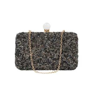 Sac de soirée de luxe pour femme, pochette carrée à bandoulière ornée de strass et de perles, idéal pour les fêtes - Product Image 1