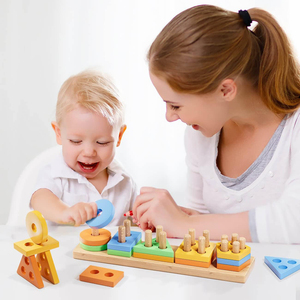 Jouets en bois pour enfants, cadeaux d'<span class=keywords><strong>anniversaire</strong></span> pour garçons et filles d'<span class=keywords><strong>un</strong></span> <span class=keywords><strong>an</strong></span> - Product Image 5