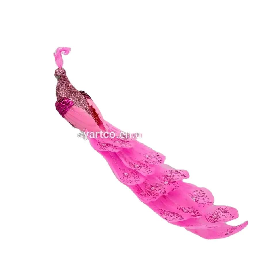 New Style 17" wedding party centerpieces supplies Lover pink feather Peacock bird new wed decor