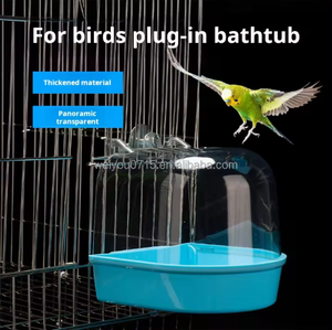 Nouvelle <span class=keywords><strong>baignoire</strong></span> d'<span class=keywords><strong>oiseau</strong></span> avec accessoires de <span class=keywords><strong>cage</strong></span> à oiseaux de salle de bain perroquet, fournitures d'oiseaux pour animaux de compagnie en peau de tigre de poulpe - Product Image 5